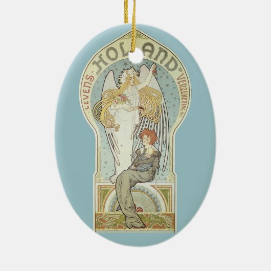 ヴィンテージアールヌーボー,ホランドレヴェンズバーゼカリング セラミックオーナメント (裏面)