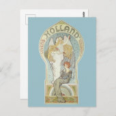 ヴィンテージアールヌーボー，ホランドレヴェンズバーゼカリング ポストカード (正面/裏面)