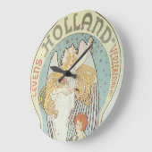 ヴィンテージアールヌーボー，ホランドレヴェンズバーゼカリング ラージ壁時計 (傾斜)