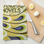 ヴィンテージアールヌーボー、マクミランの孔雀の羽根 キッチンタオル (四つ折り)