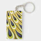 ヴィンテージアールヌーボー、マクミランの孔雀の羽根 キーホルダー (裏面)