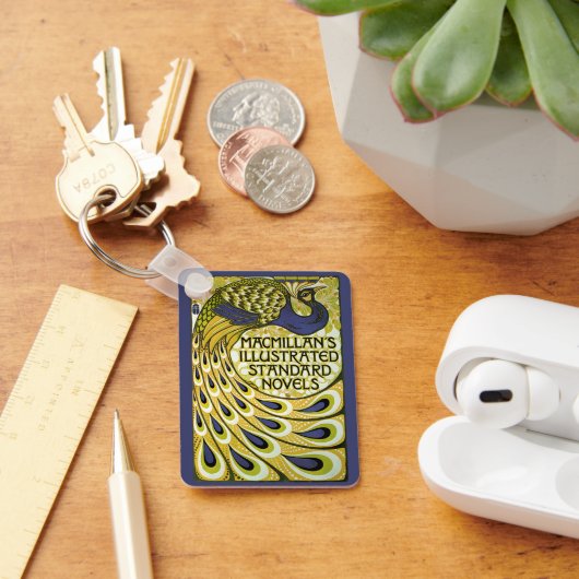 ヴィンテージアールヌーボー、マクミランの孔雀の羽根 キーホルダー (デスク)