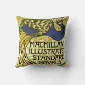 ヴィンテージアールヌーボー、マクミランの孔雀の羽根 クッション (裏面)