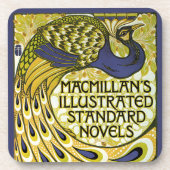 ヴィンテージアールヌーボー、マクミランの孔雀の羽根 コースター (正面)