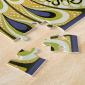 ヴィンテージアールヌーボー、マクミランの孔雀の羽根 ジグソーパズル (側面)