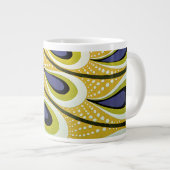 ヴィンテージアールヌーボー、マクミランの孔雀の羽根 ジャンボコーヒーマグカップ (正面右)