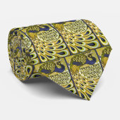 ヴィンテージアールヌーボー、マクミランの孔雀の羽根 ネクタイ (ロール)