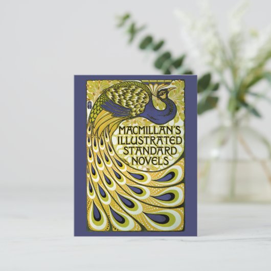 ヴィンテージアールヌーボー、マクミランの孔雀の羽根 ポストカード (スタンド正面)