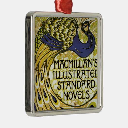 ヴィンテージアールヌーボー、マクミランの孔雀の羽根 メタルオーナメント (右)