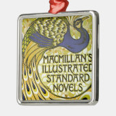 ヴィンテージアールヌーボー、マクミランの孔雀の羽根 メタルオーナメント (左)