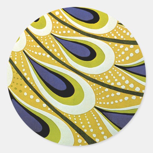 ヴィンテージアールヌーボー、マクミランの孔雀の羽根 ラウンドシール (正面)