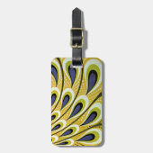 ヴィンテージアールヌーボー、マクミランの孔雀の羽根 ラゲッジタグ (正面縦)