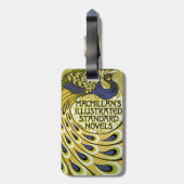 ヴィンテージアールヌーボー、マクミランの孔雀の羽根 ラゲッジタグ (裏面縦)