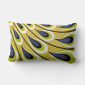 ヴィンテージアールヌーボー、マクミランの孔雀の羽根 ランバークッション (裏面)