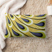 ヴィンテージアールヌーボー、マクミランの孔雀の羽根 ランバークッション (ブランケット)