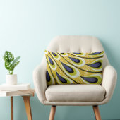 ヴィンテージアールヌーボー、マクミランの孔雀の羽根 ランバークッション (椅子)