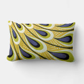 ヴィンテージアールヌーボー、マクミランの孔雀の羽根 ランバークッション (正面)