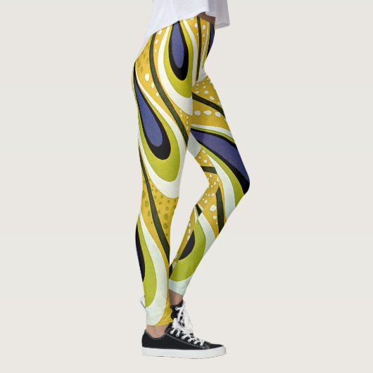 ヴィンテージアールヌーボー、マクミランの孔雀の羽根 レギンス (右)