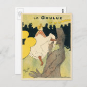 ヴィンテージアールヌーボー、ラグーールバイトゥールーズロートレック ポストカード (正面/裏面)