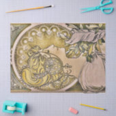 ヴィンテージアールヌーボー「ラプルーム」バイミュシャ 薄葉紙 (クラフト)