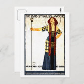 ヴィンテージアールヌーボー・リチャード・シュトラウスのコンサート ポストカード (正面/裏面)