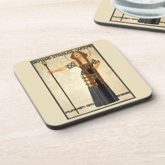 ヴィンテージアールヌーボー・リチャード・シュトラウス・ウォシュ(ミュンヘン) コースター (左側)