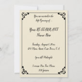 ヴィンテージアールヌーボー、レストランソフトオープニングパーティー (裏面)