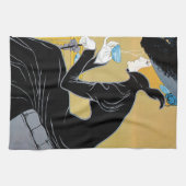 ヴィンテージアールヌーボー、レディーインクルードマルコポーロティー キッチンタオル (横)