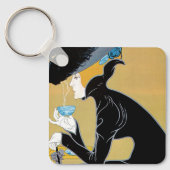 ヴィンテージアールヌーボー、レディーインクルードマルコポーロティー キーホルダー (正面)