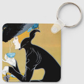 ヴィンテージアールヌーボー、レディーインクルードマルコポーロティー キーホルダー (裏面)