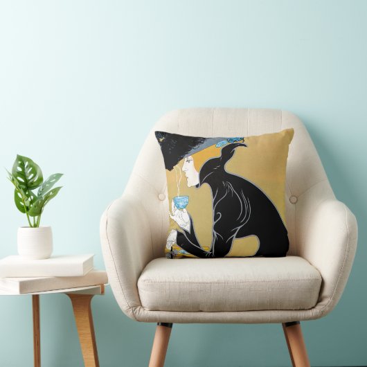 ヴィンテージアールヌーボー、レディーインクルードマルコポーロティー クッション (椅子)