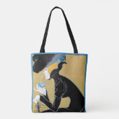 ヴィンテージアールヌーボー、レディーインクルードマルコポーロティー トートバッグ (裏面)