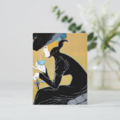 ヴィンテージアールヌーボー、レディーインクルードマルコポーロティー ポストカード (スタンド正面)