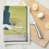 ヴィンテージアールヌーボー、ヴィクトリアフラッドヴェルケ、レーム キッチンタオル (四つ折り)