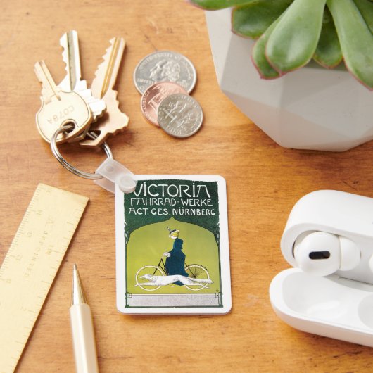 ヴィンテージアールヌーボー、ヴィクトリアフラッドヴェルケ、レーム キーホルダー (デスク)