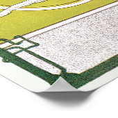 ヴィンテージアールヌーボー、ヴィクトリアフラッドヴェルケ、レーム ポスター (角)