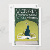 ヴィンテージアールヌーボー、ヴィクトリアフラッドヴェルケ、レーム ポストカード (正面/裏面)