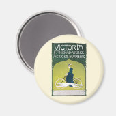 ヴィンテージアールヌーボー、ヴィクトリアフラッドヴェルケ、レーム マグネット (正面/裏面)