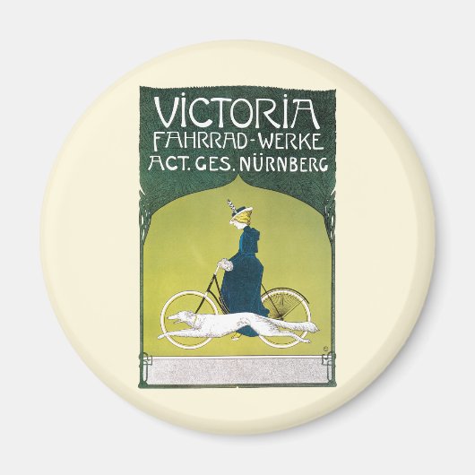 ヴィンテージアールヌーボー、ヴィクトリアフラッドヴェルケ、レーム マグネット (正面)