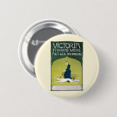 ヴィンテージアールヌーボー、ヴィクトリアフラッドヴェルケ、レーム 缶バッジ (正面&裏面)