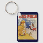 ヴィンテージアールヌーボー、女性アンティークコンバーチブルカー キーホルダー (正面)