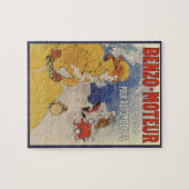 ヴィンテージアールヌーボー、女性アンティークコンバーチブルカー ジグソーパズル (横)