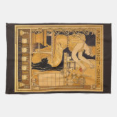 ヴィンテージアールヌーボー、愛はすべての科学者を征服 キッチンタオル (横)