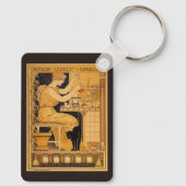 ヴィンテージアールヌーボー、愛はすべての科学者を征服 キーホルダー (裏面)