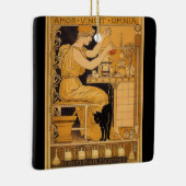 ヴィンテージアールヌーボー、愛はすべての科学者を征服 セラミックオーナメント (右)