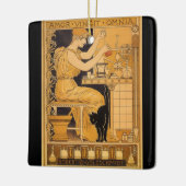 ヴィンテージアールヌーボー、愛はすべての科学者を征服 セラミックオーナメント (左)