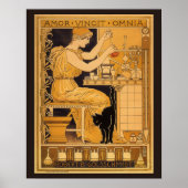 ヴィンテージアールヌーボー、愛はすべての科学者を征服 ポスター (正面)