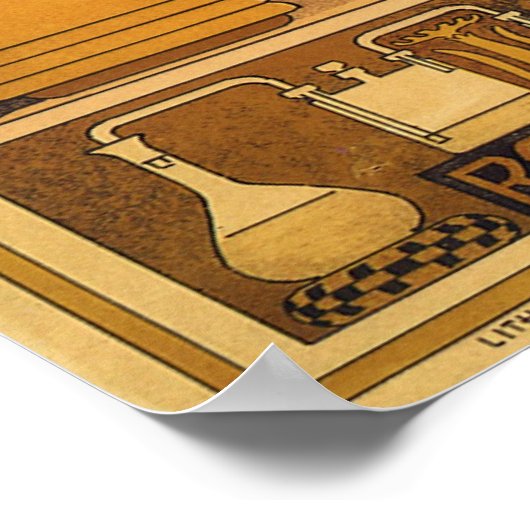 ヴィンテージアールヌーボー、愛はすべての科学者を征服 ポスター (角)