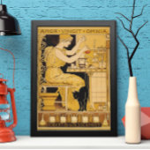 ヴィンテージアールヌーボー、愛はすべての科学者を征服 ポスター