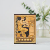 ヴィンテージアールヌーボー、愛はすべての科学者を征服 ポストカード (スタンド正面)